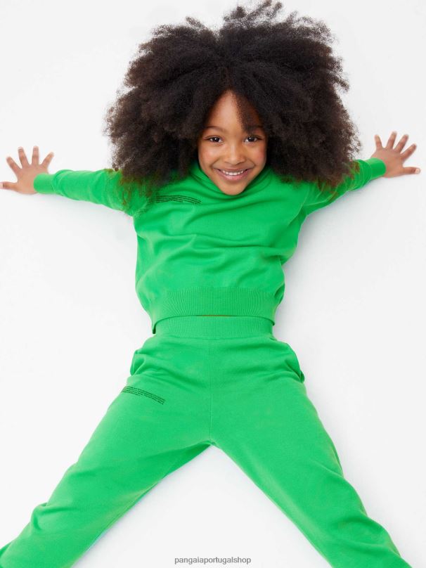 calça de malha de algodão orgânico crianças Pangaia JJJ8D643 Jade verde roupas