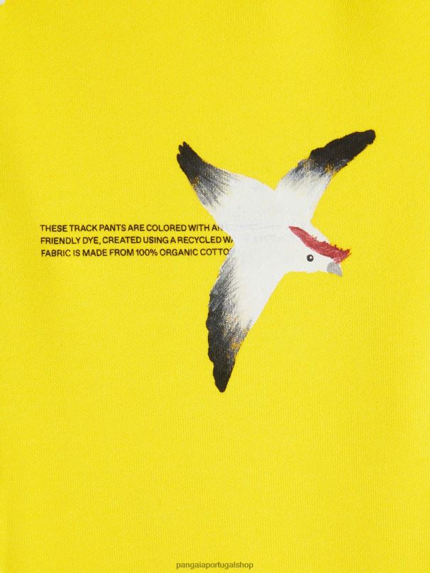 calça wahp crianças Pangaia JJJ8D648 amarelo açafrão roupas