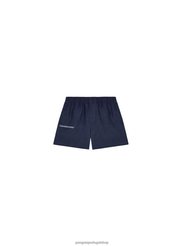 shorts de linho aloe crianças Pangaia JJJ8D623 azul-marinho roupas