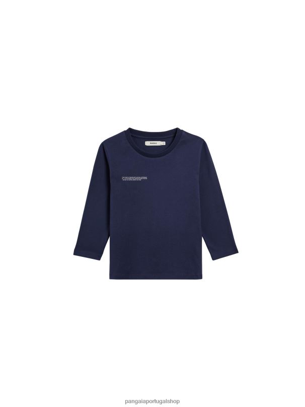 365 camiseta manga longa crianças Pangaia JJJ8D599 azul-marinho roupas