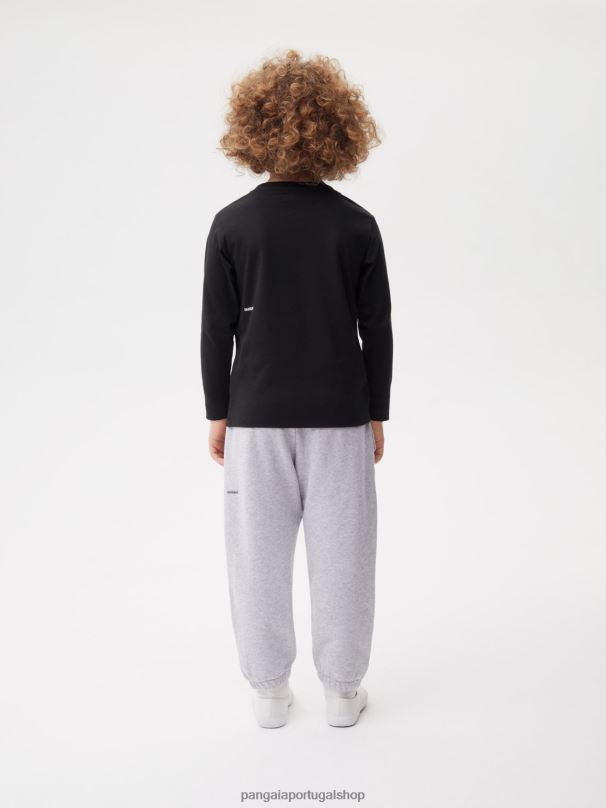 365 camiseta manga longa crianças Pangaia JJJ8D601 preto roupas