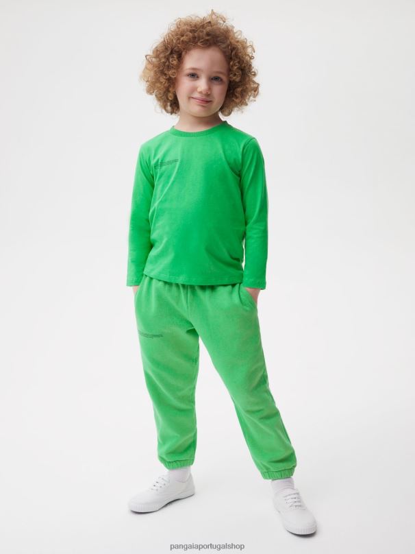 365 camiseta manga longa crianças Pangaia JJJ8D602 Jade verde roupas