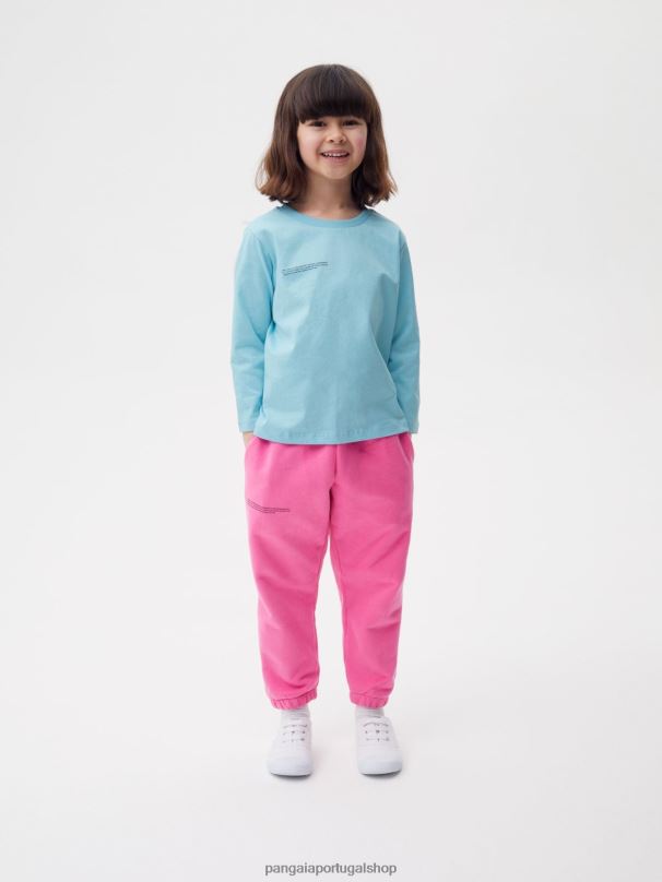 365 camiseta manga longa crianças Pangaia JJJ8D604 azul celeste roupas