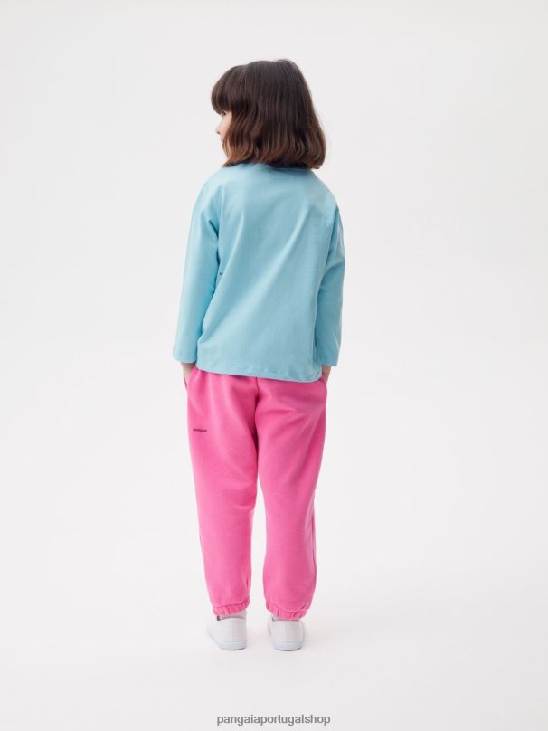 365 camiseta manga longa crianças Pangaia JJJ8D604 azul celeste roupas