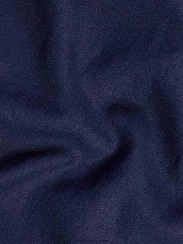 camisa manga longa de linho aloe crianças Pangaia JJJ8D588 azul-marinho roupas