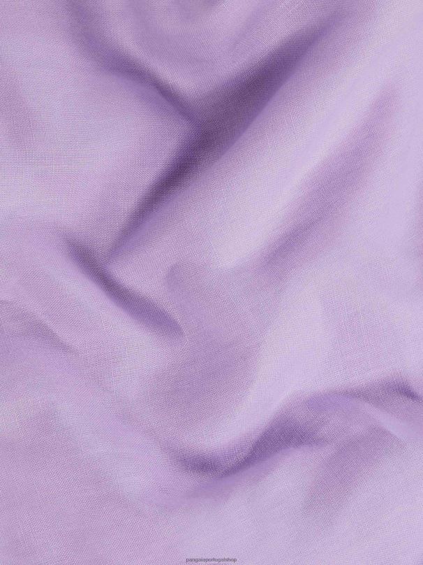 camisa manga longa de linho aloe crianças Pangaia JJJ8D603 orquídea roxa roupas