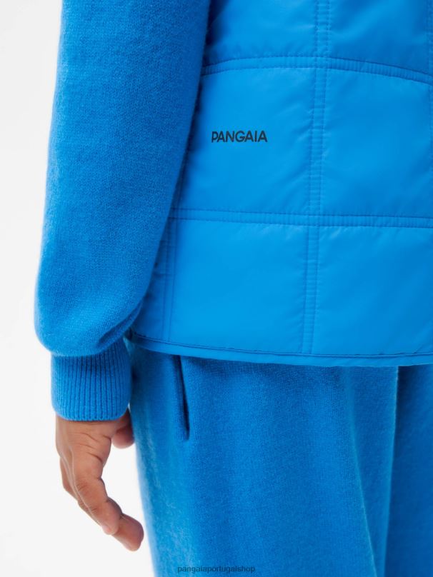 colete acolchoado flwrdwn crianças Pangaia JJJ8D654 azul cerúleo roupas