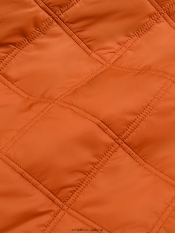 flwrdwn jaqueta acolchoada sem gola crianças Pangaia JJJ8D650 laranja canela roupas