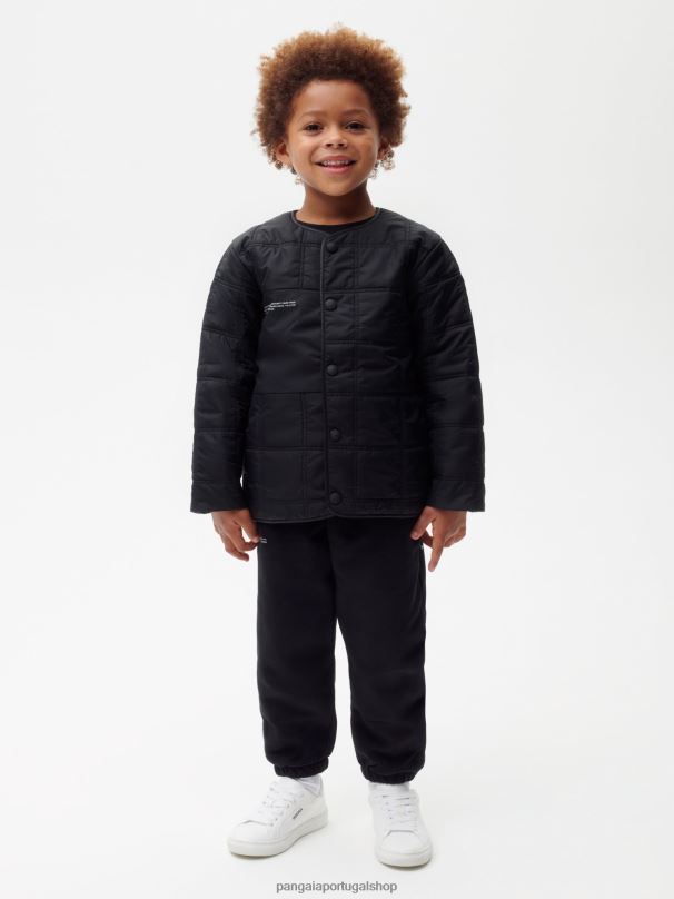flwrdwn jaqueta acolchoada sem gola crianças Pangaia JJJ8D651 preto roupas