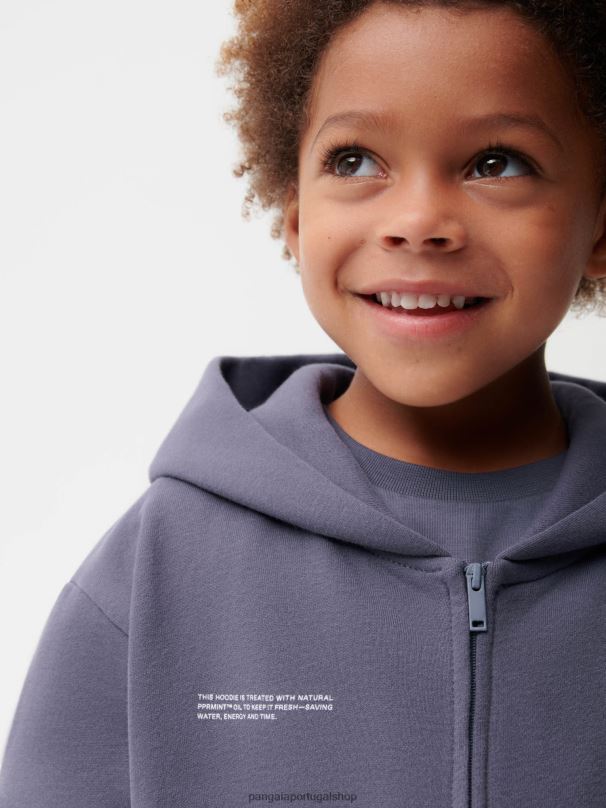 moletom com zíper 365 crianças Pangaia JJJ8D553 azul ardósia roupas