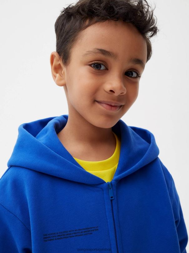moletom com zíper 365 crianças Pangaia JJJ8D561 azul cobalto roupas