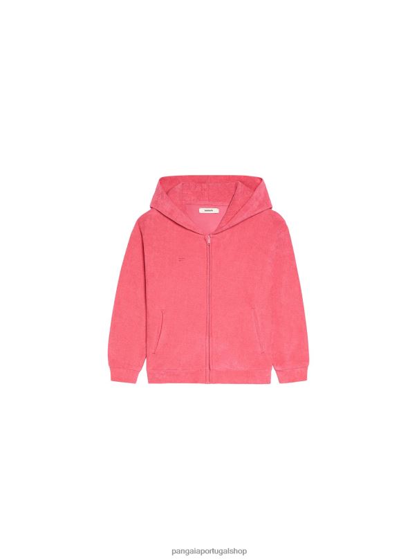 moletom com zíper toalha crianças Pangaia JJJ8D564 lótus rosa roupas