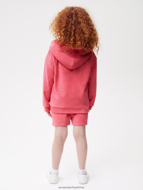 moletom com zíper toalha crianças Pangaia JJJ8D564 lótus rosa roupas