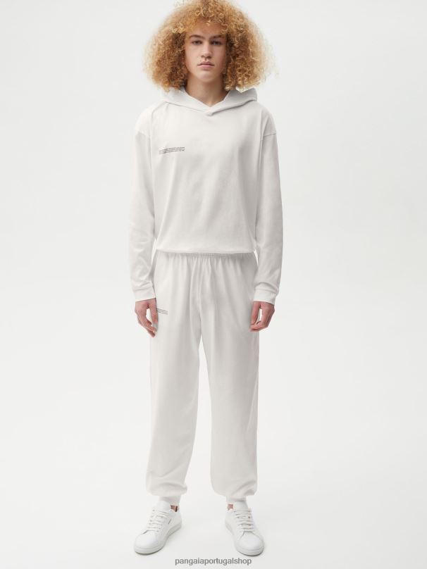 calças loungewear de algodão orgânico com fibra C homens Pangaia JJJ8D532 off white roupas