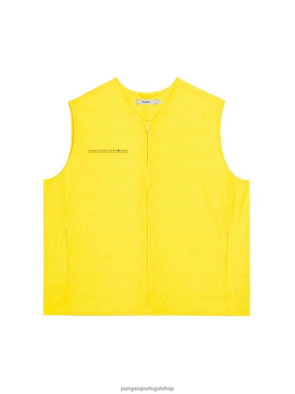 colete puffer flwrdwn lite homens Pangaia JJJ8D535 amarelo açafrão roupas