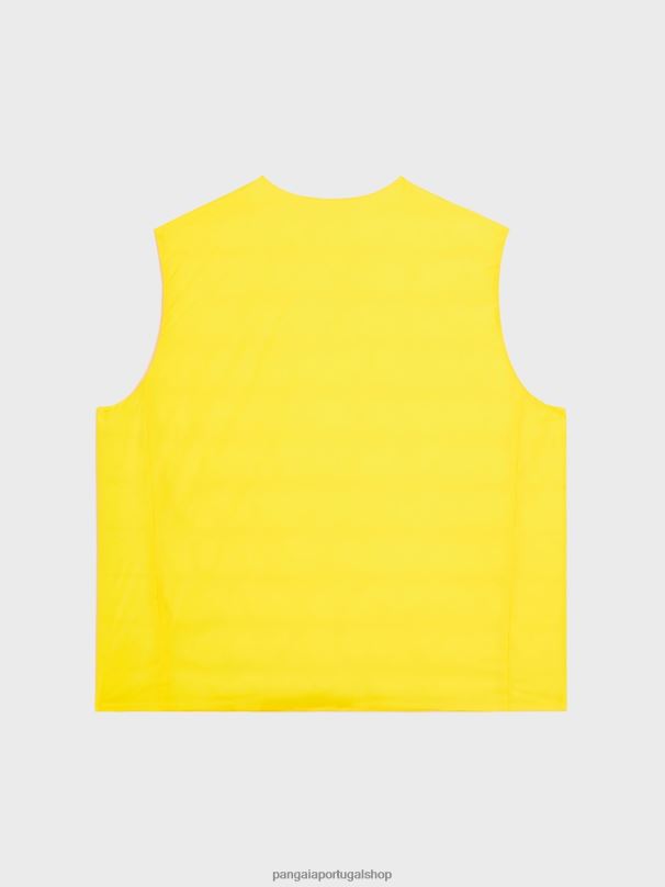 colete puffer flwrdwn lite homens Pangaia JJJ8D535 amarelo açafrão roupas