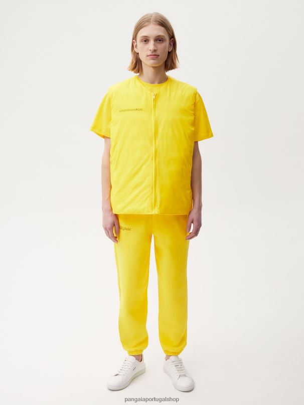 colete puffer flwrdwn lite homens Pangaia JJJ8D535 amarelo açafrão roupas