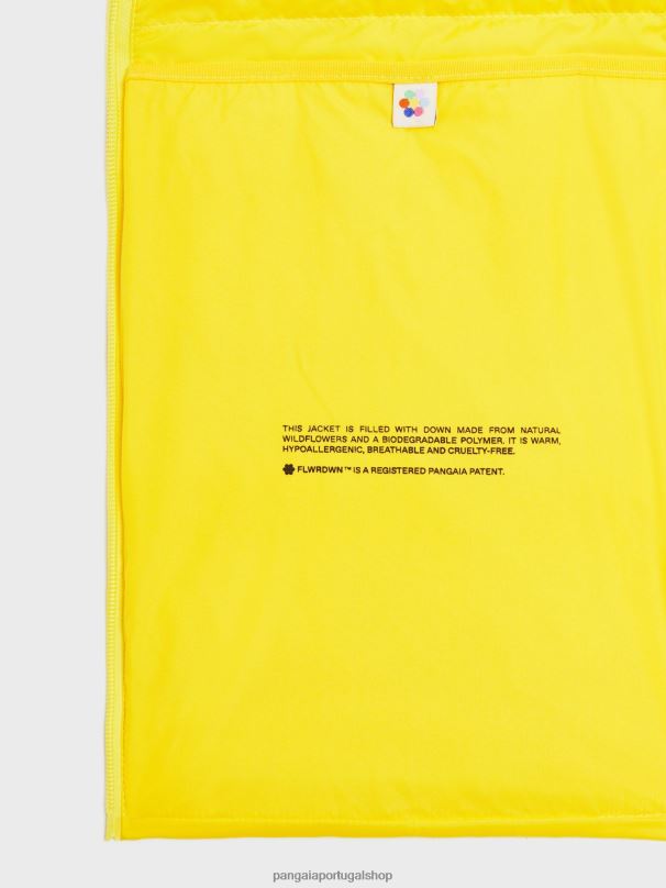 colete puffer flwrdwn lite homens Pangaia JJJ8D535 amarelo açafrão roupas