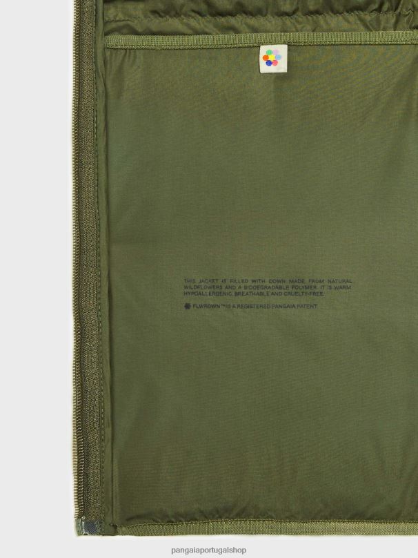 jaqueta puffer flwrdwn lite homens Pangaia JJJ8D534 alecrim verde roupas