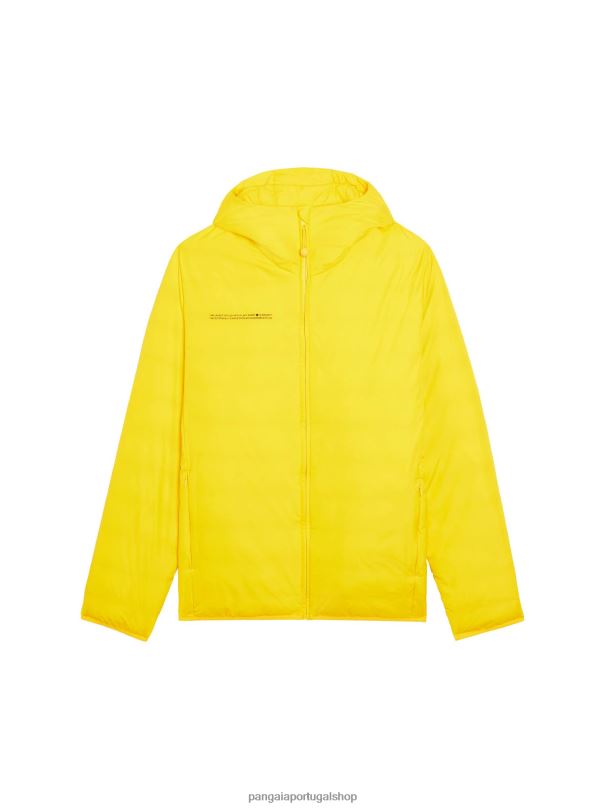 jaqueta puffer flwrdwn lite homens Pangaia JJJ8D537 amarelo açafrão roupas