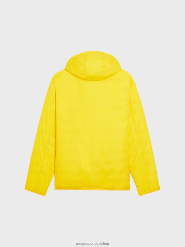 jaqueta puffer flwrdwn lite homens Pangaia JJJ8D537 amarelo açafrão roupas