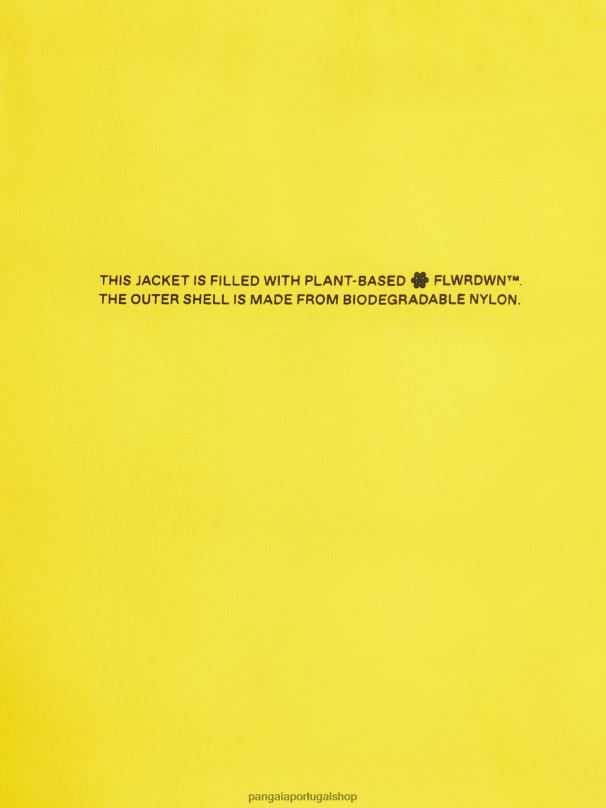 jaqueta puffer flwrdwn lite homens Pangaia JJJ8D537 amarelo açafrão roupas
