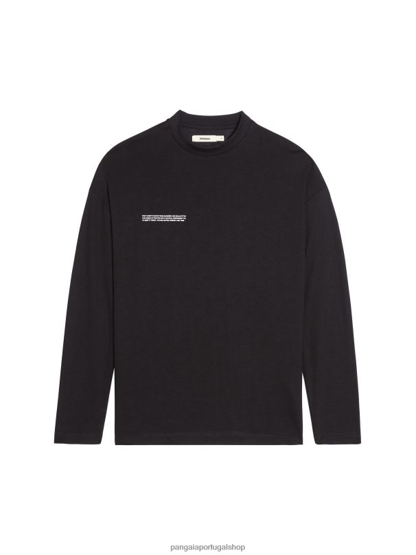t-shirt de manga comprida pura c-fiber homens Pangaia JJJ8D517 preto roupas