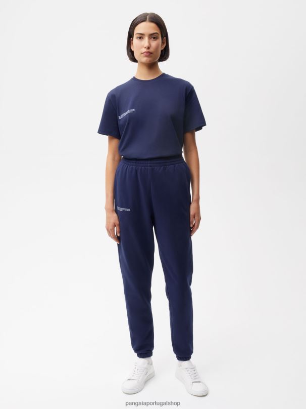 365 calças de treino slim fit mulheres Pangaia JJJ8D321 azul-marinho roupas