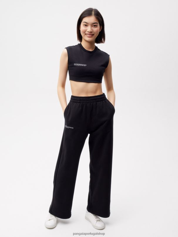 365 calças retas mulheres Pangaia JJJ8D300 preto roupas