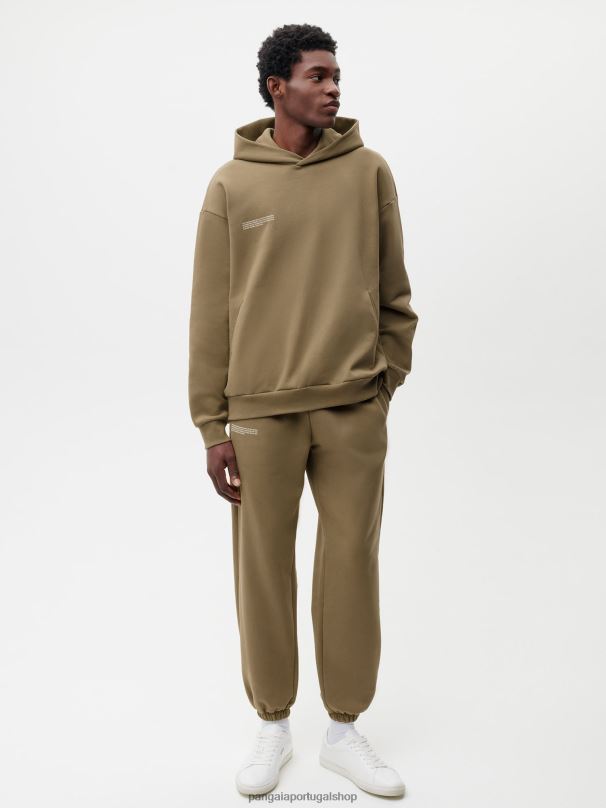 calça de algodão em conversão mulheres Pangaia JJJ8D350 marrom carbono roupas