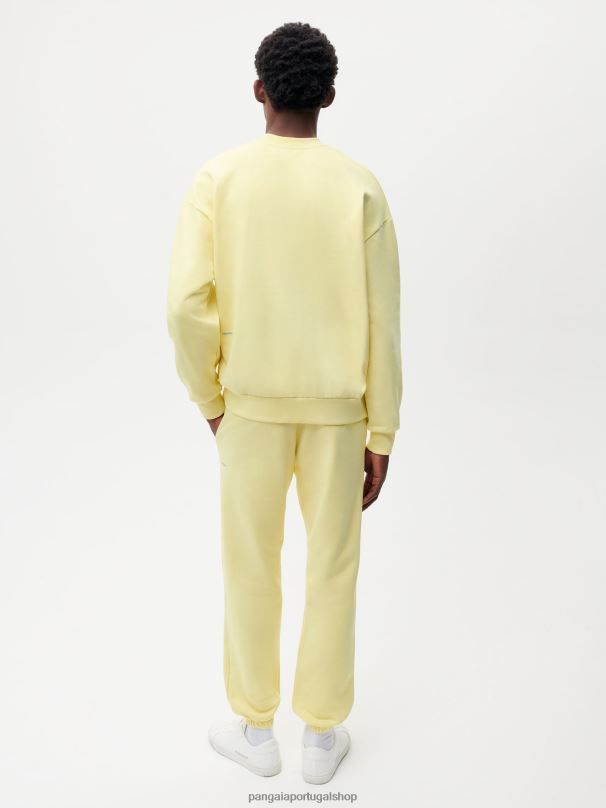 calça de algodão em conversão mulheres Pangaia JJJ8D357 raio de sol amarelo roupas