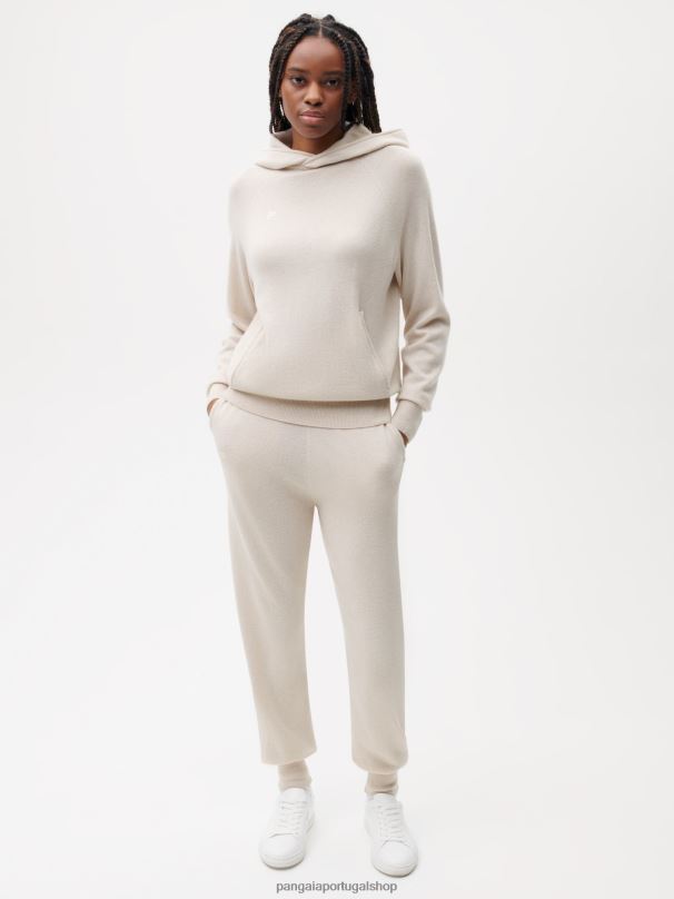 calça de caxemira reciclada mulheres Pangaia JJJ8D328 aveia roupas