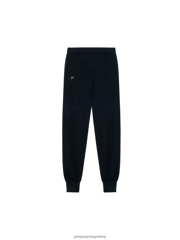 calça de caxemira reciclada mulheres Pangaia JJJ8D347 preto roupas