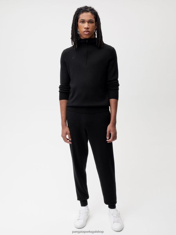 calça de lã merino mulheres Pangaia JJJ8D360 preto roupas