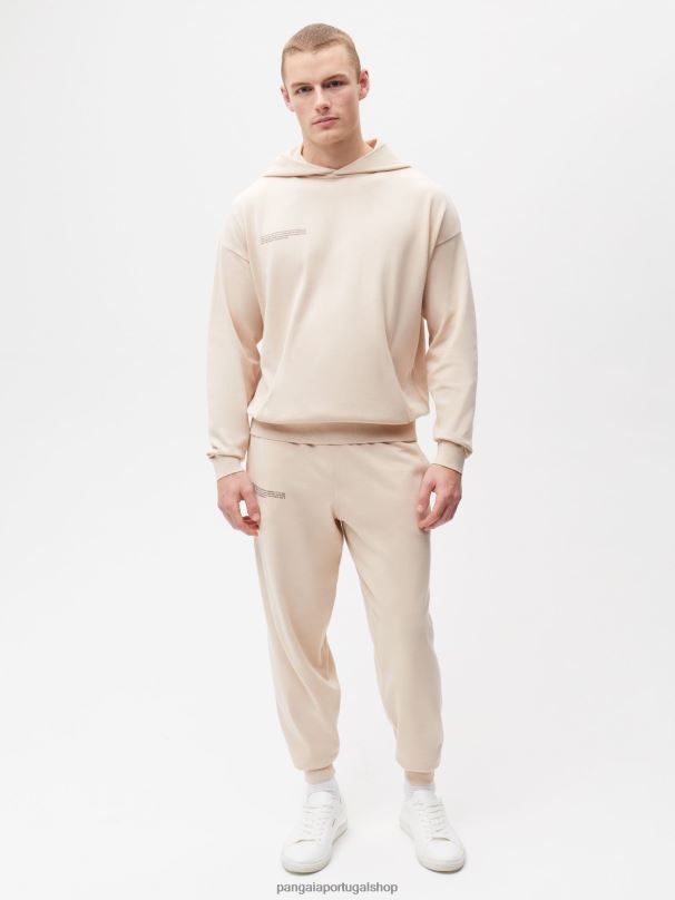 calça de malha de algodão orgânico mulheres Pangaia JJJ8D326 areia roupas