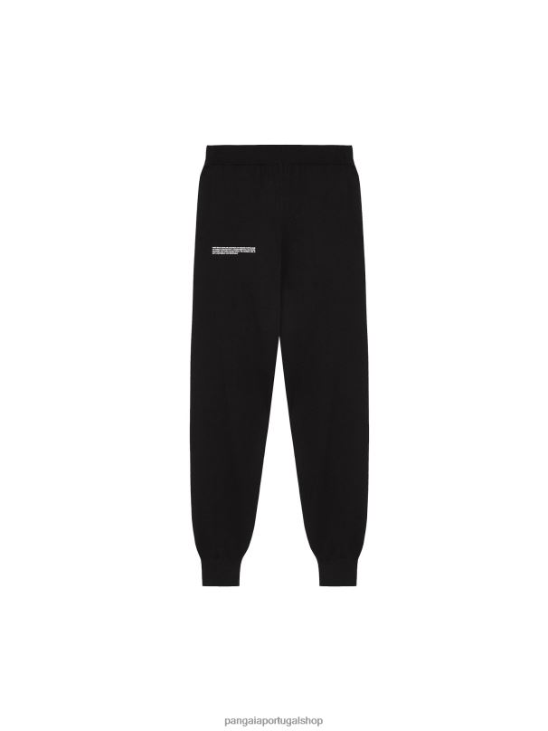 calça de malha de algodão orgânico mulheres Pangaia JJJ8D336 preto roupas