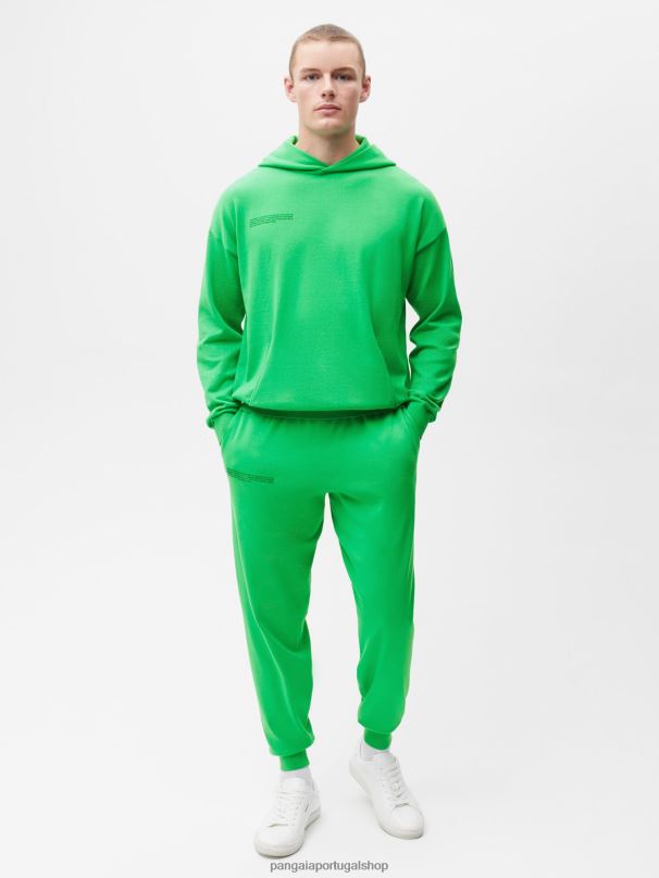 calça de malha de algodão orgânico mulheres Pangaia JJJ8D348 Jade verde roupas