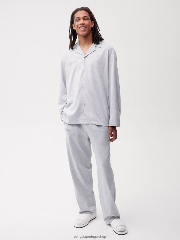 calça de pijama de algodão orgânico com fibra C mulheres Pangaia JJJ8D425 Margarida cinzenta roupas