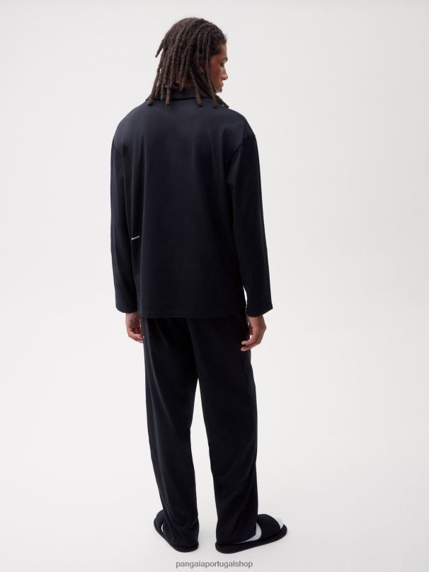 calça de pijama de algodão orgânico com fibra C mulheres Pangaia JJJ8D429 preto roupas