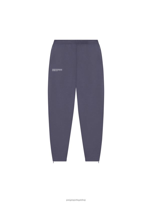 calças cônicas de algodão reciclado mulheres Pangaia JJJ8D318 azul ardósia roupas