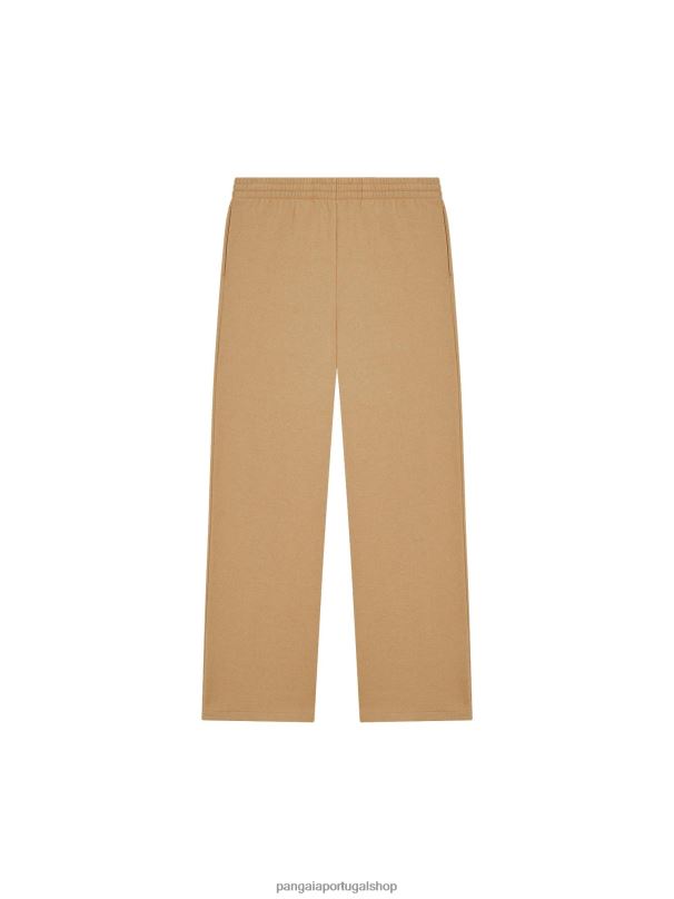 calças de corrida de perna solta de jérsei de lã reciclada mulheres Pangaia JJJ8D362 camelo roupas