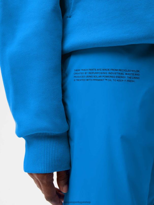 calças de trilha de nylon reciclado mulheres Pangaia JJJ8D364 azul cerúleo roupas