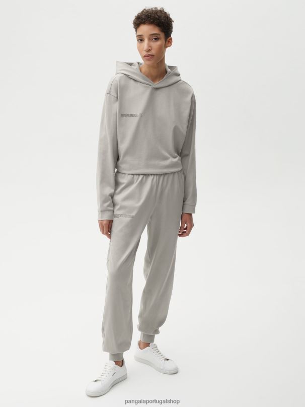 calças loungewear de algodão orgânico com fibra C mulheres Pangaia JJJ8D433 pedra roupas