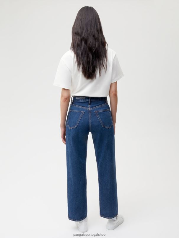 jeans de cintura alta urtiga mulheres Pangaia JJJ8D373 meia lavagem roupas