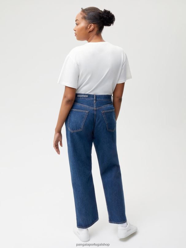 jeans de cintura alta urtiga mulheres Pangaia JJJ8D373 meia lavagem roupas