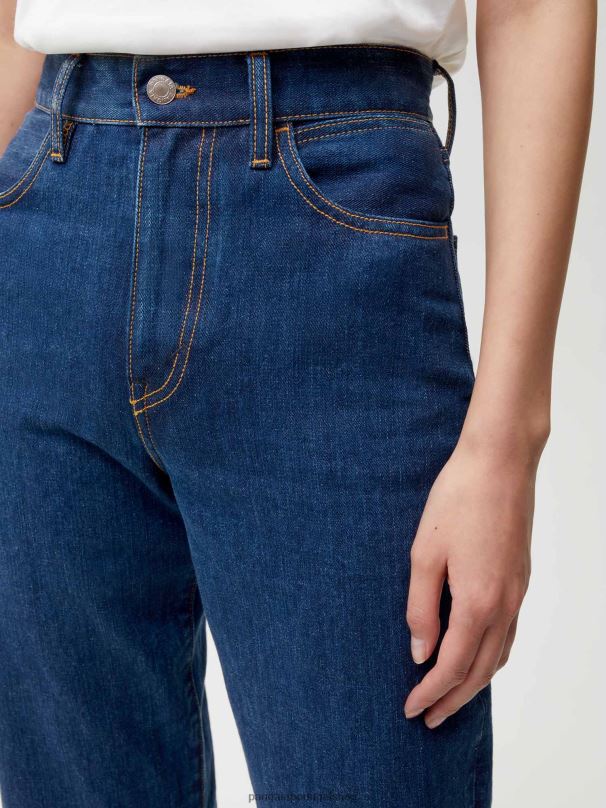 jeans de cintura alta urtiga mulheres Pangaia JJJ8D373 meia lavagem roupas