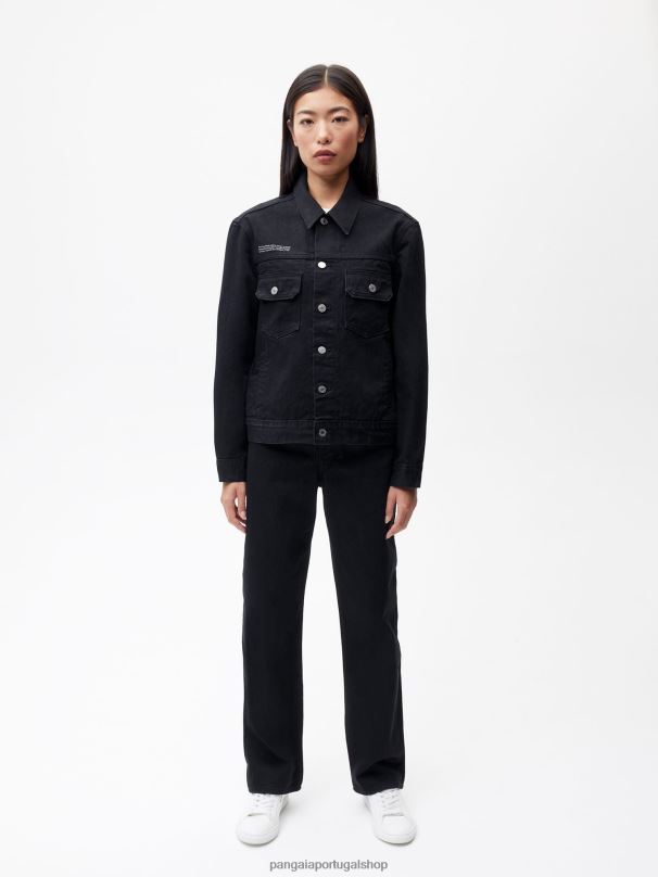 jeans de cintura alta urtiga mulheres Pangaia JJJ8D377 preto roupas