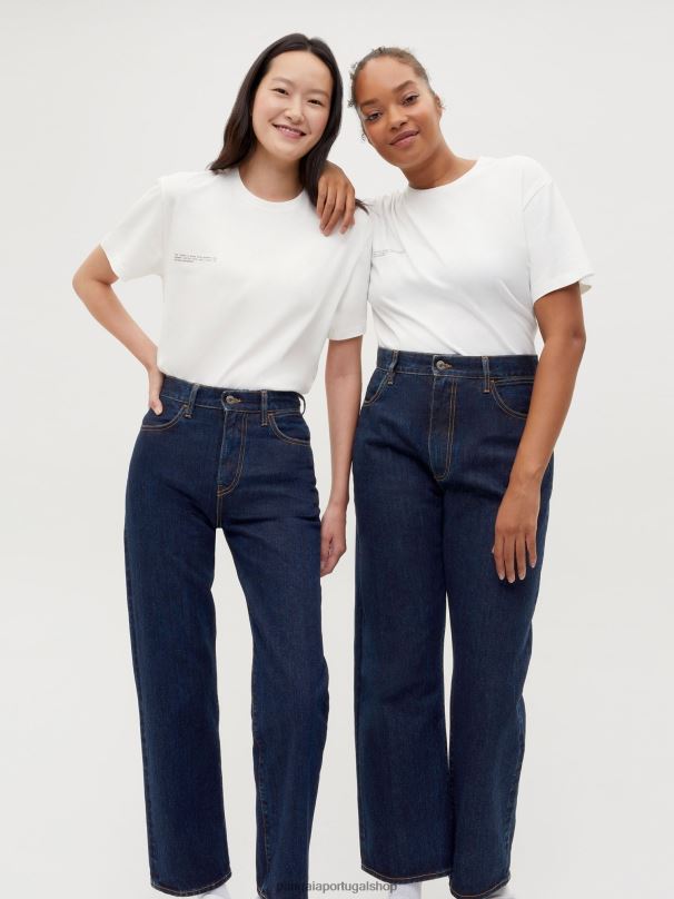 jeans de cintura alta urtiga mulheres Pangaia JJJ8D383 enxaguar lavar roupas