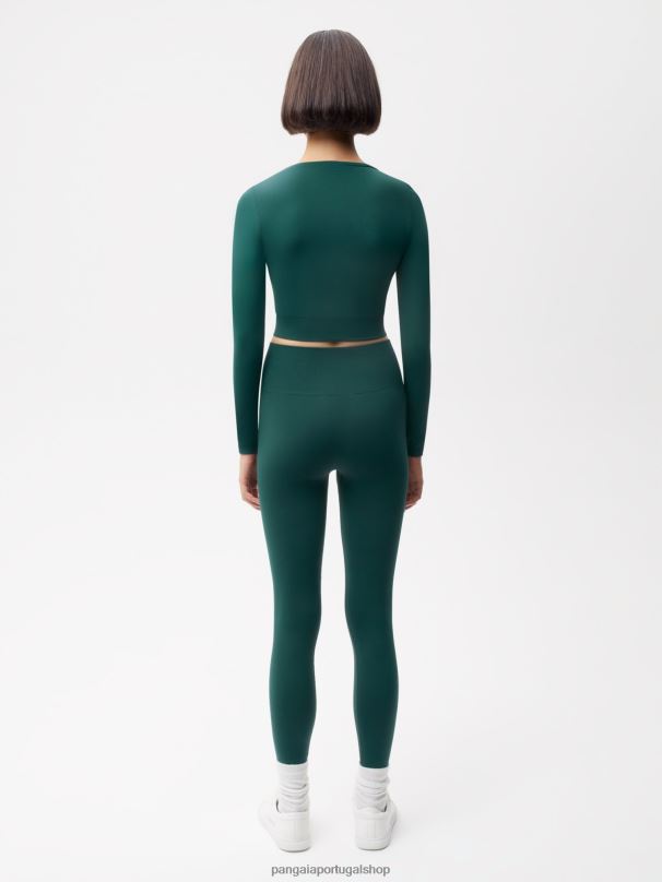 leggings de movimento mulheres Pangaia JJJ8D386 folhagem verde roupas