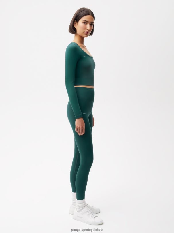 leggings de movimento mulheres Pangaia JJJ8D386 folhagem verde roupas